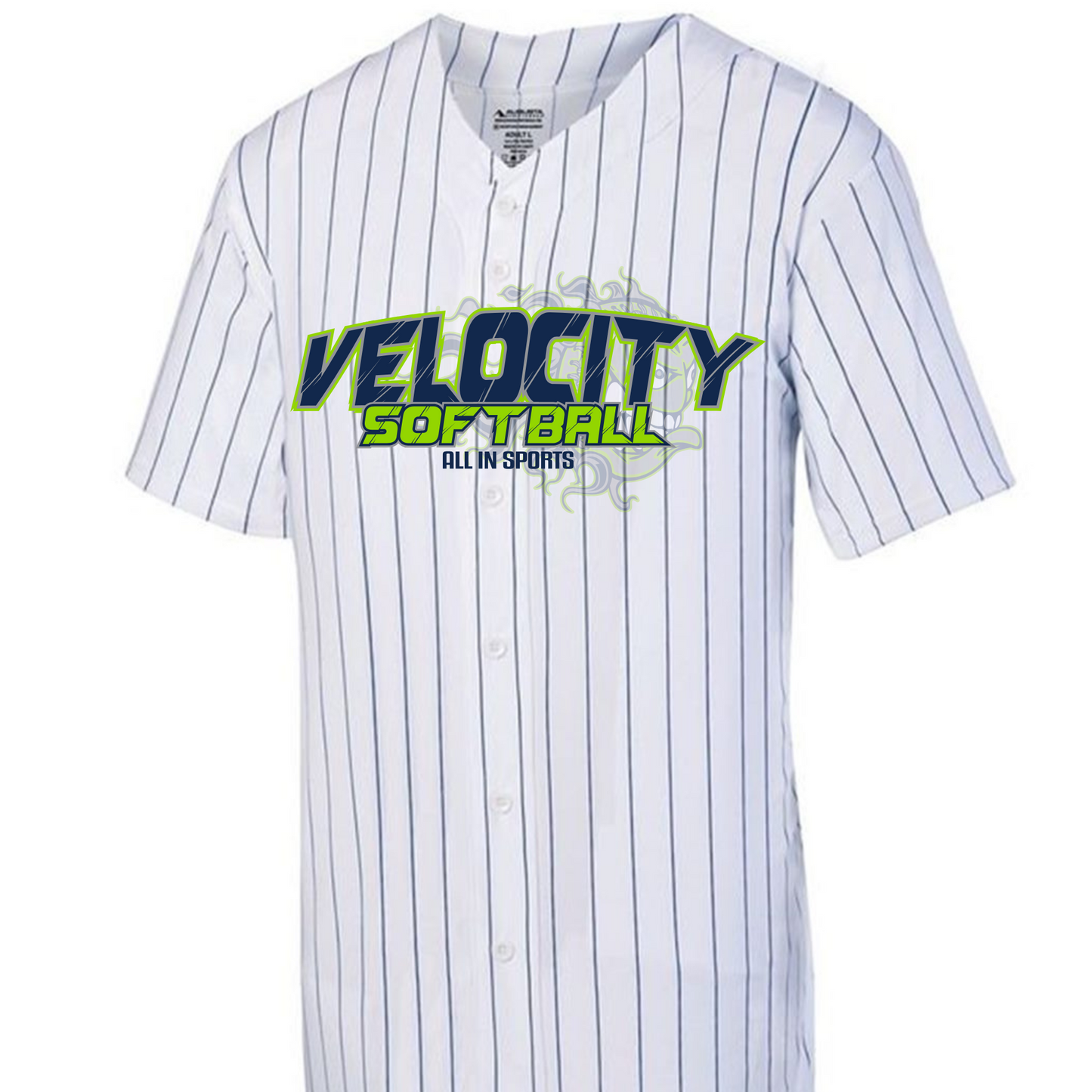 Velocity Pinstripe Full Button Jersey