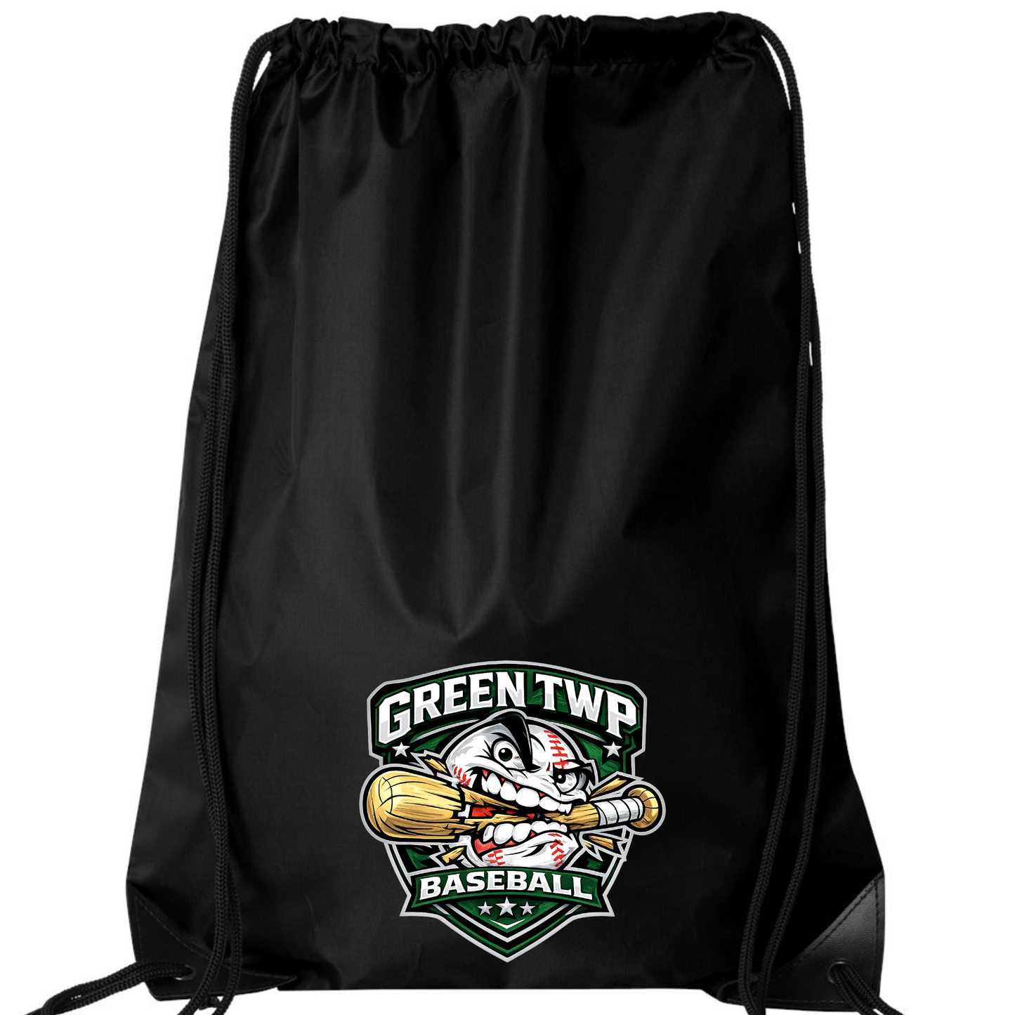 Green Twp Baseball Drawstring Bag