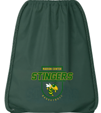 Marion Center STINGERS Drawstring Bag - Mascot Shield