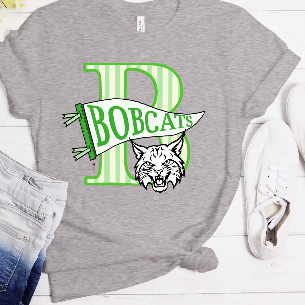Bobcats Striped B and Pennant | Elderton PTO Fundraiser