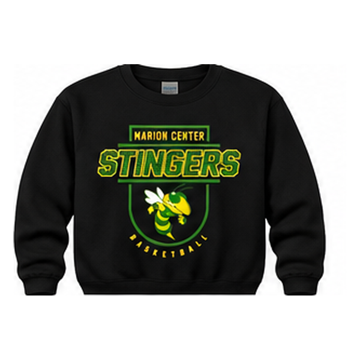 Marion Center STINGERS Mascot Basketball - Crewneck Sweatshirt