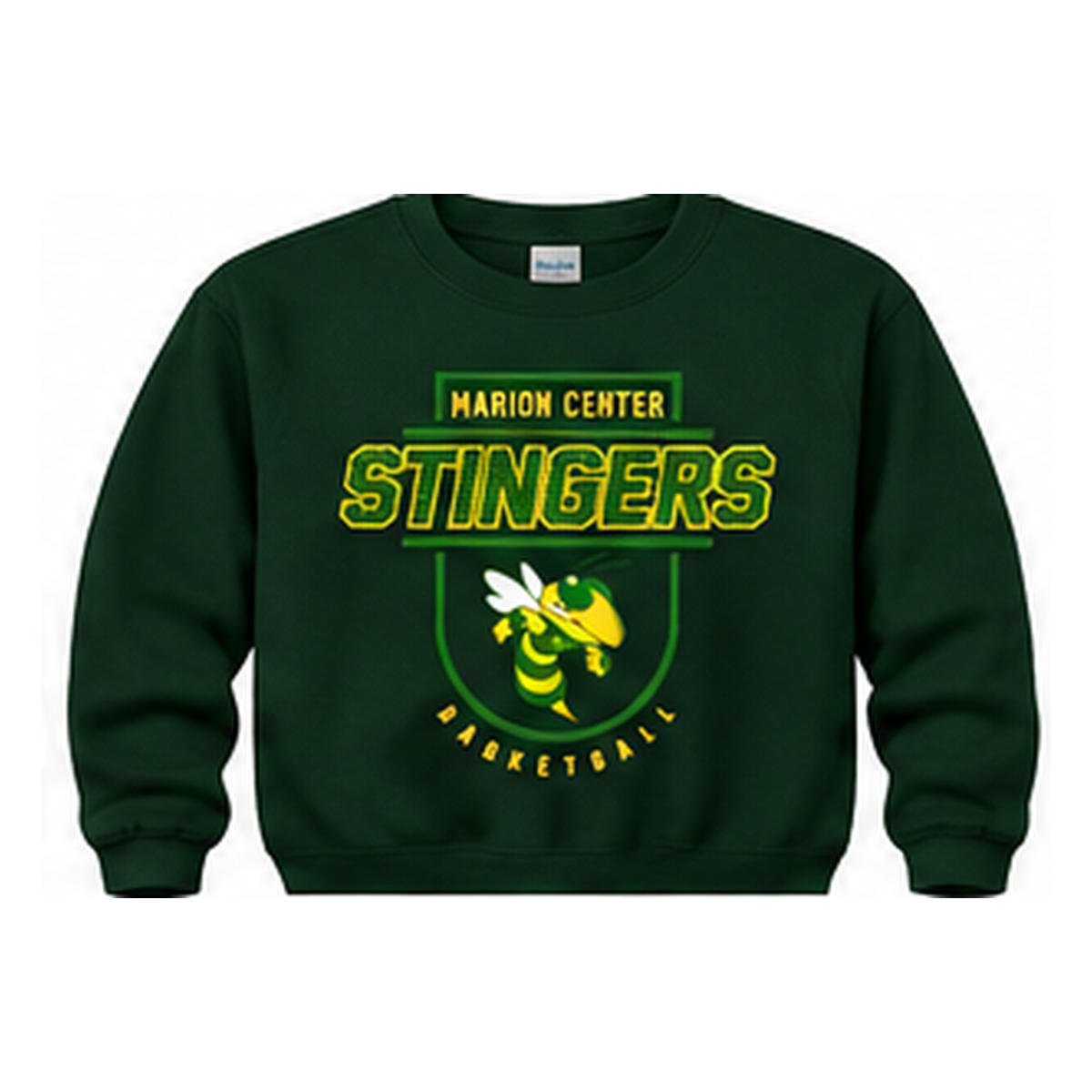 Marion Center STINGERS Mascot Basketball - Crewneck Sweatshirt
