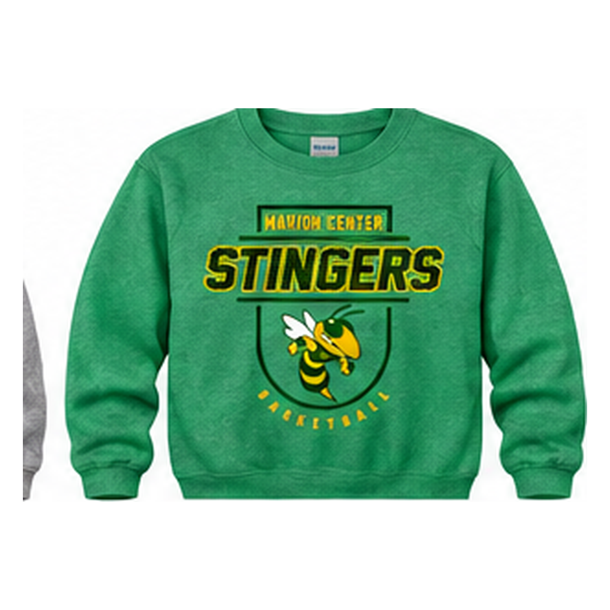 Marion Center STINGERS Mascot Basketball - Crewneck Sweatshirt
