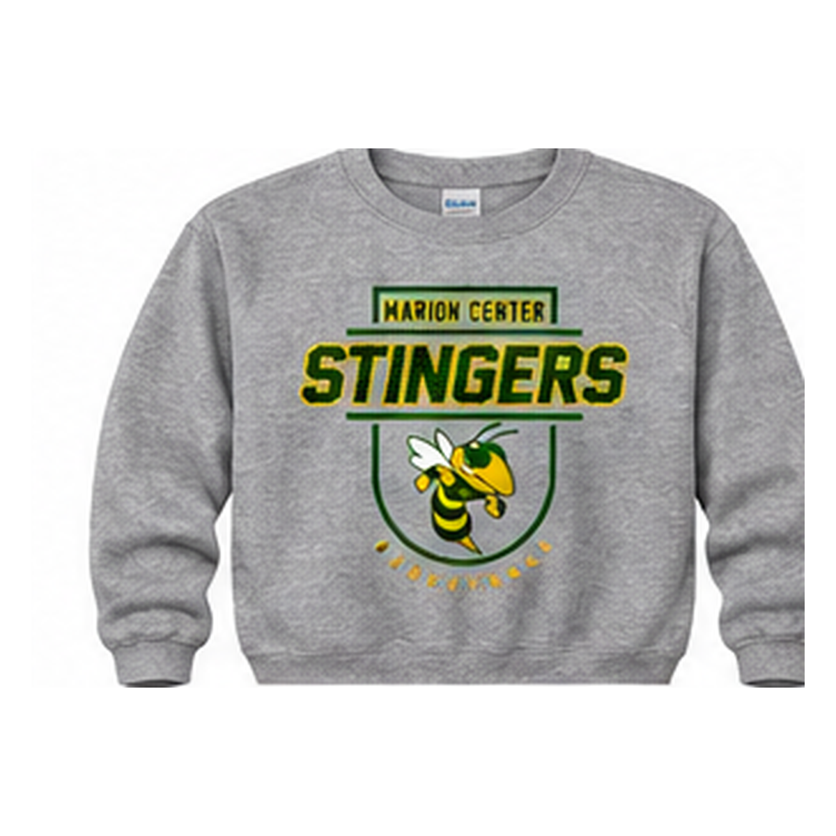 Marion Center STINGERS Mascot Basketball - Crewneck Sweatshirt