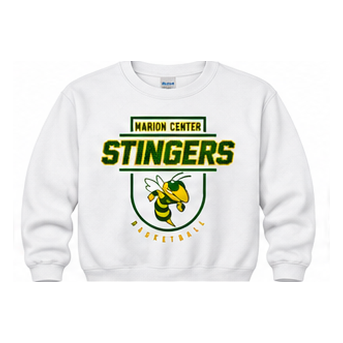 Marion Center STINGERS Mascot Basketball - Crewneck Sweatshirt