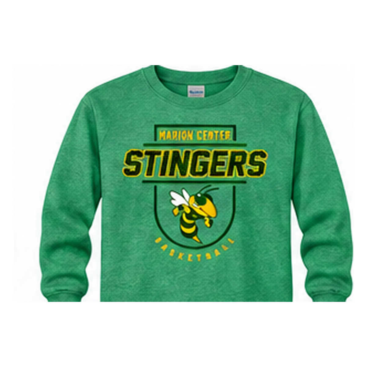 Marion Center STINGERS Mascot Basketball - Long Sleeve T-Shirt