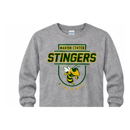 Marion Center STINGERS Mascot Basketball - Long Sleeve T-Shirt