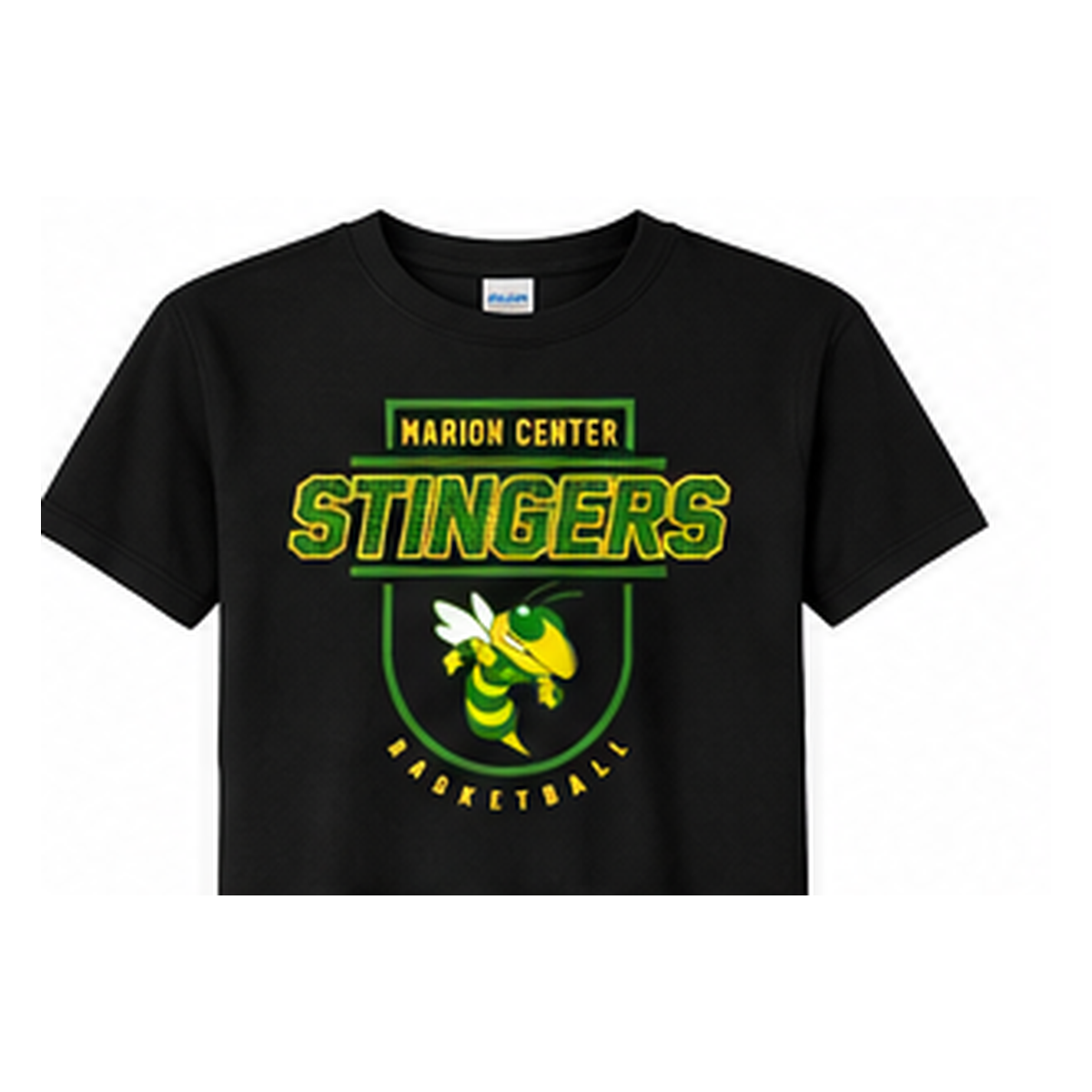 Marion Center STINGERS Mascot Basketball - Short Sleeve T-Shirt