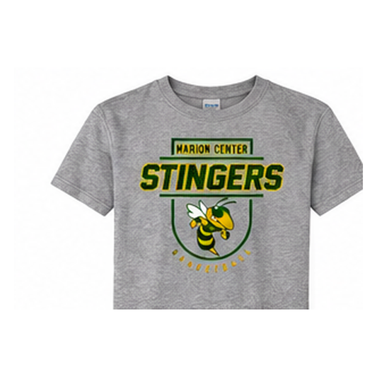 Marion Center STINGERS Mascot Basketball - Short Sleeve T-Shirt